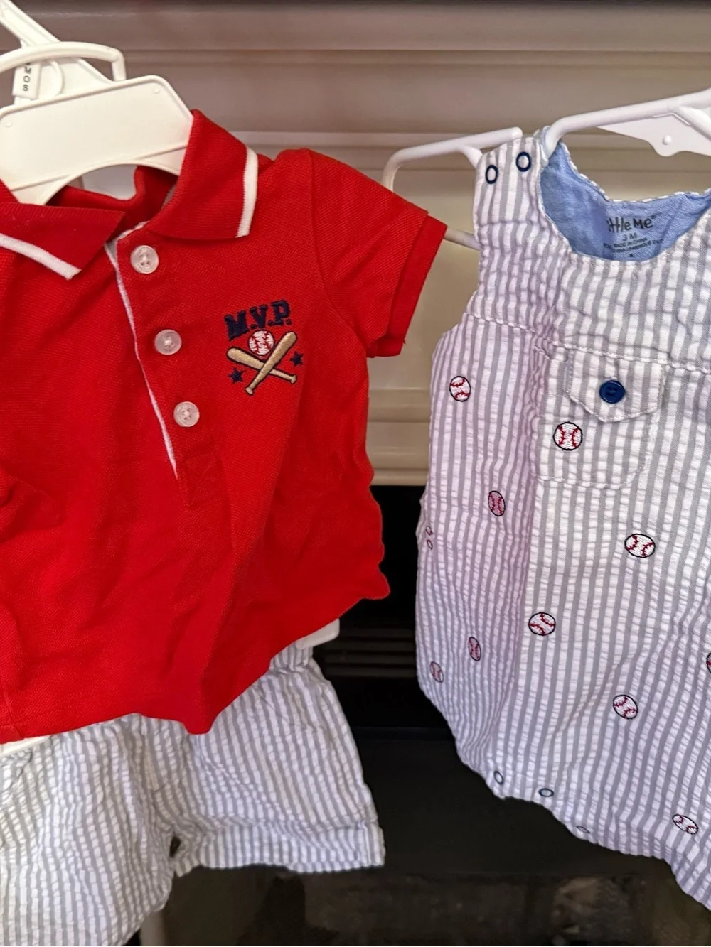 Bundle of 2 Little Me Baseball Outfits